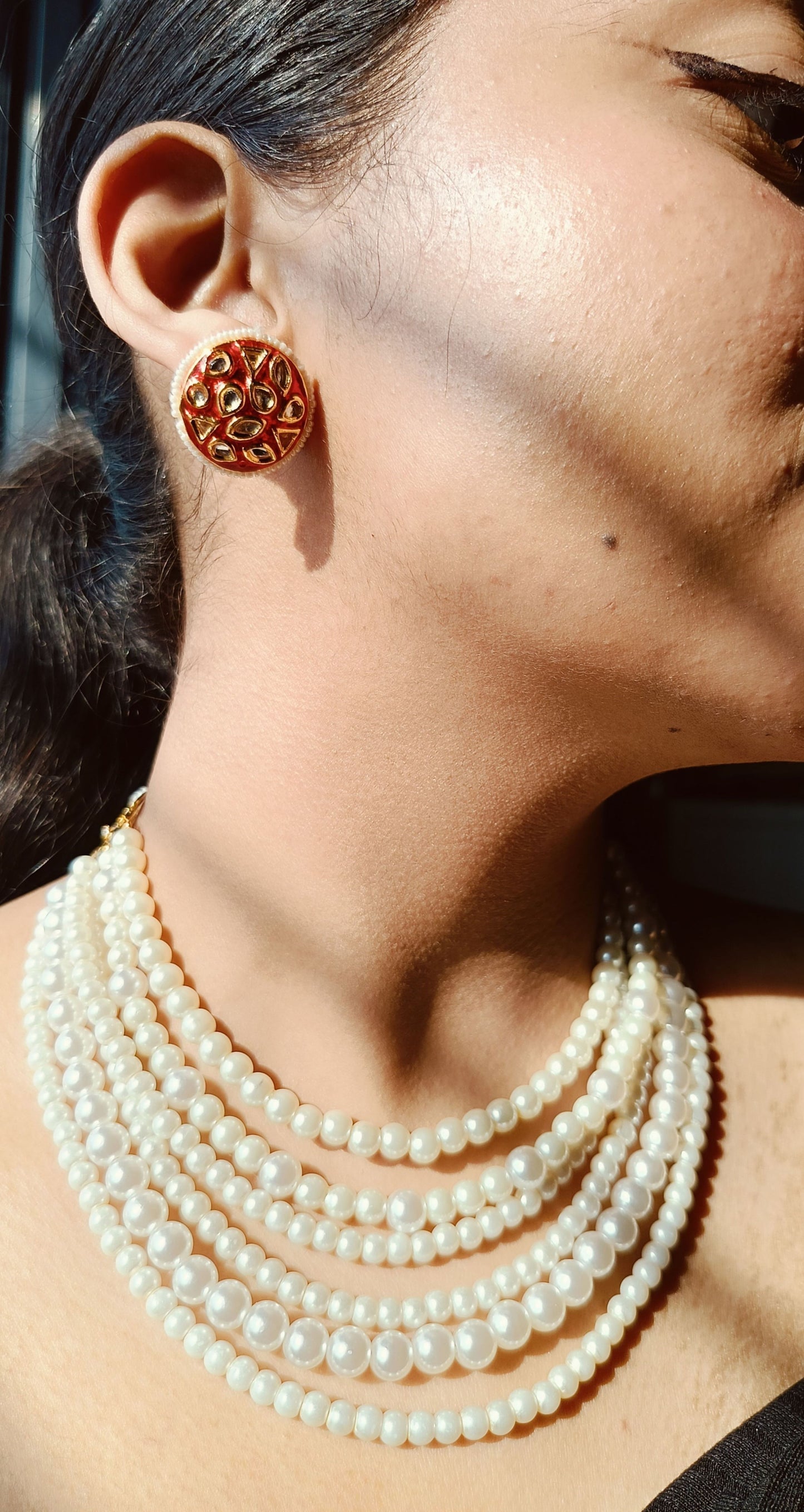 A1-Pearl Prism-Layered Elegance Collection with Customizable Earrings