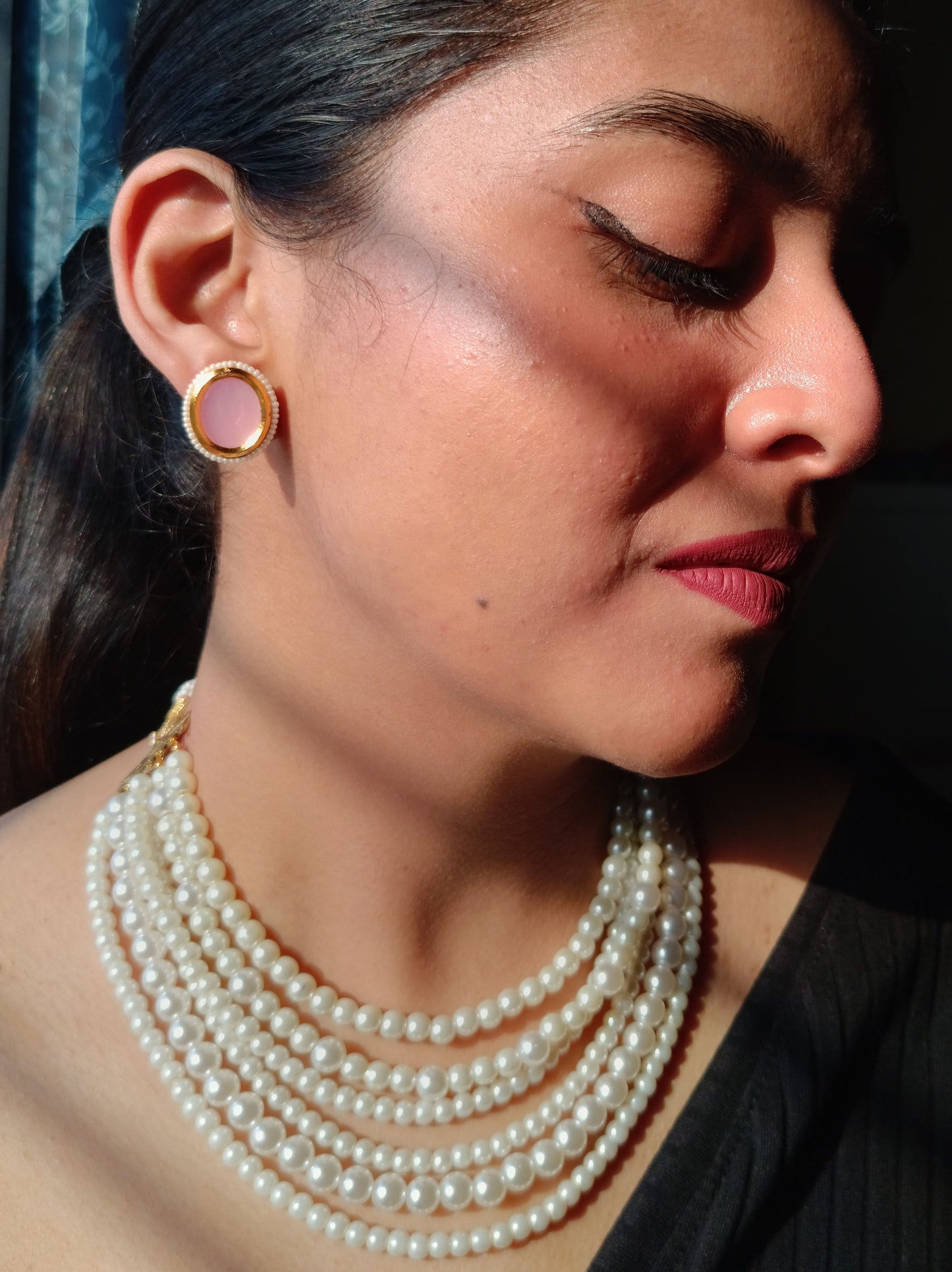 A1-Pearl Prism-Layered Elegance Collection with Customizable Earrings