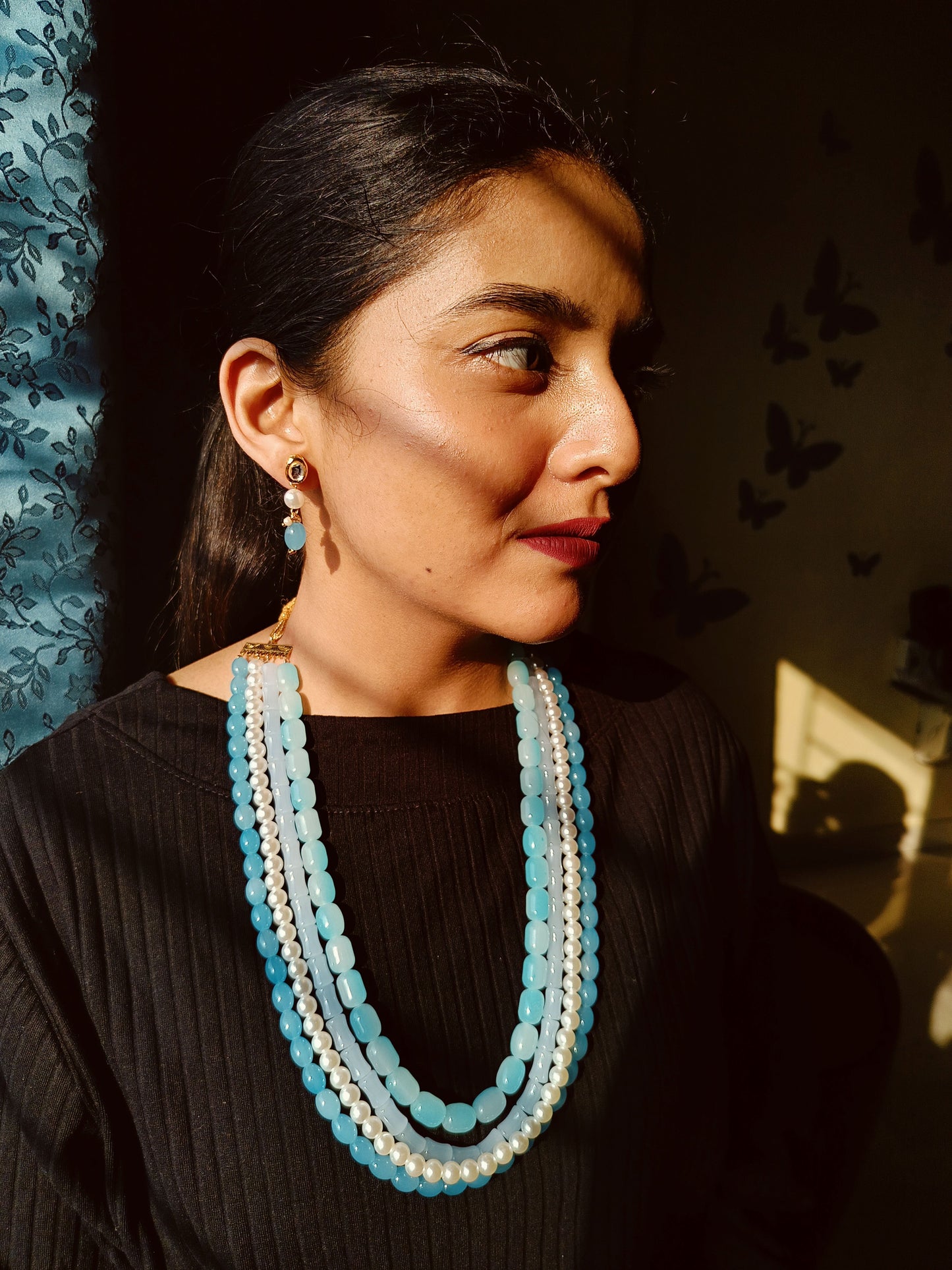 A2-Blue Lagoon Beaded Set