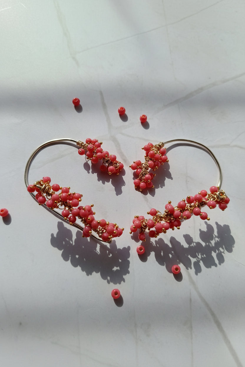 Pink Vine Earcuffs