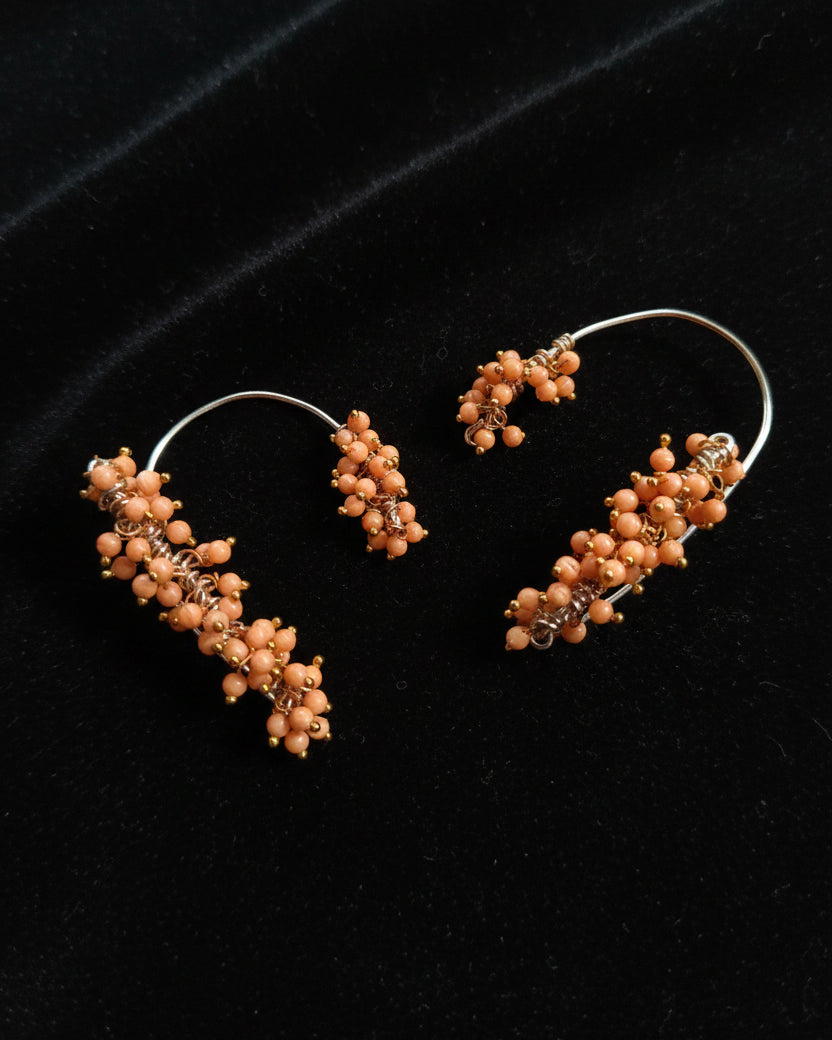 Coral Vine Earcuffs