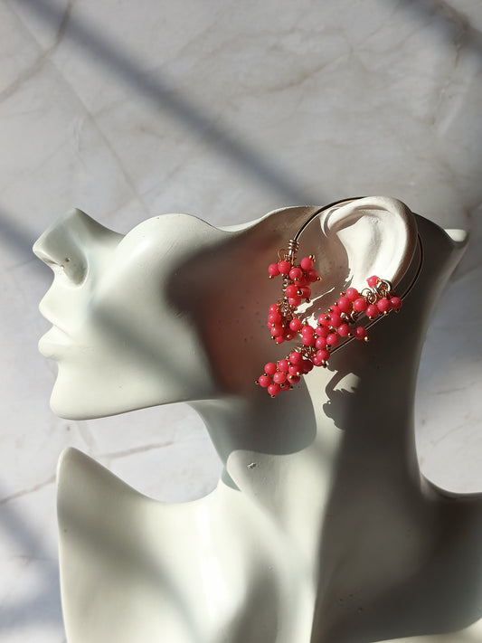 Pink Vine Earcuffs