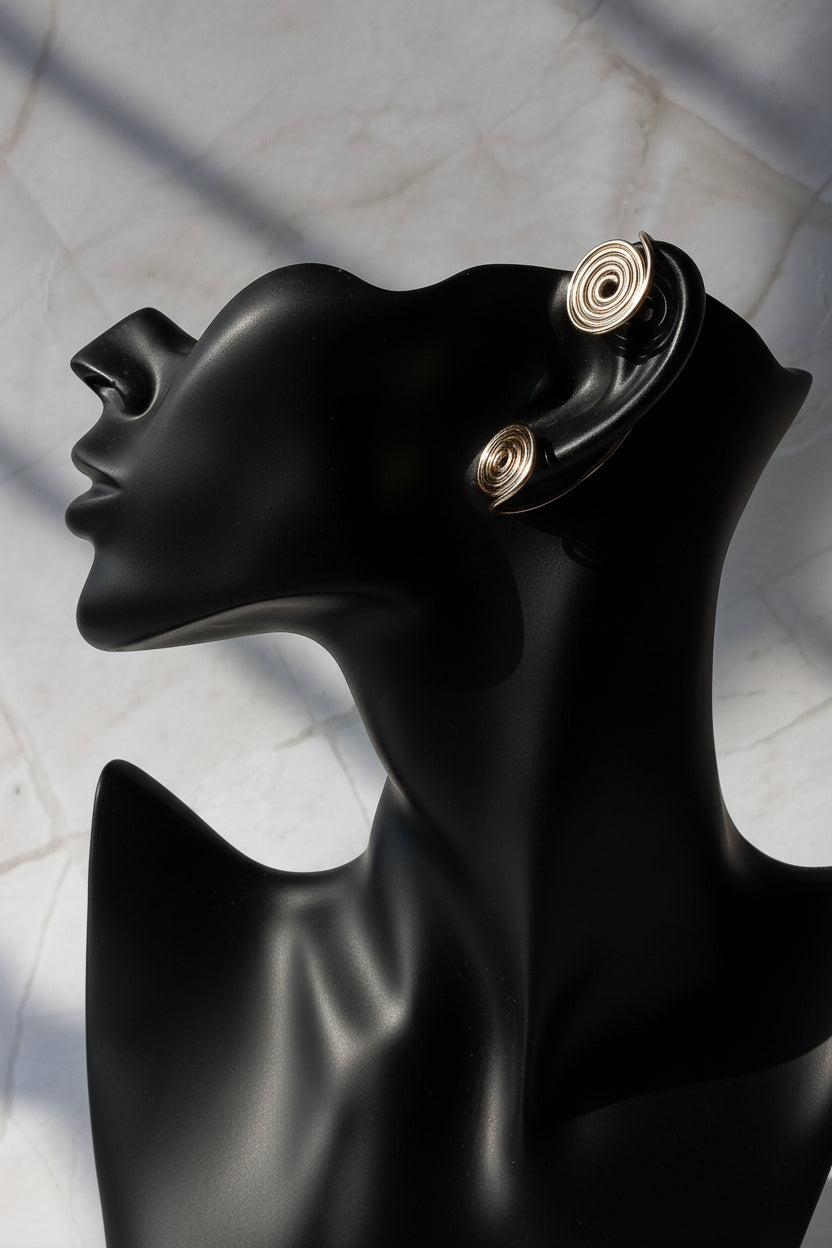 Rose gold Spiral Earcuffs