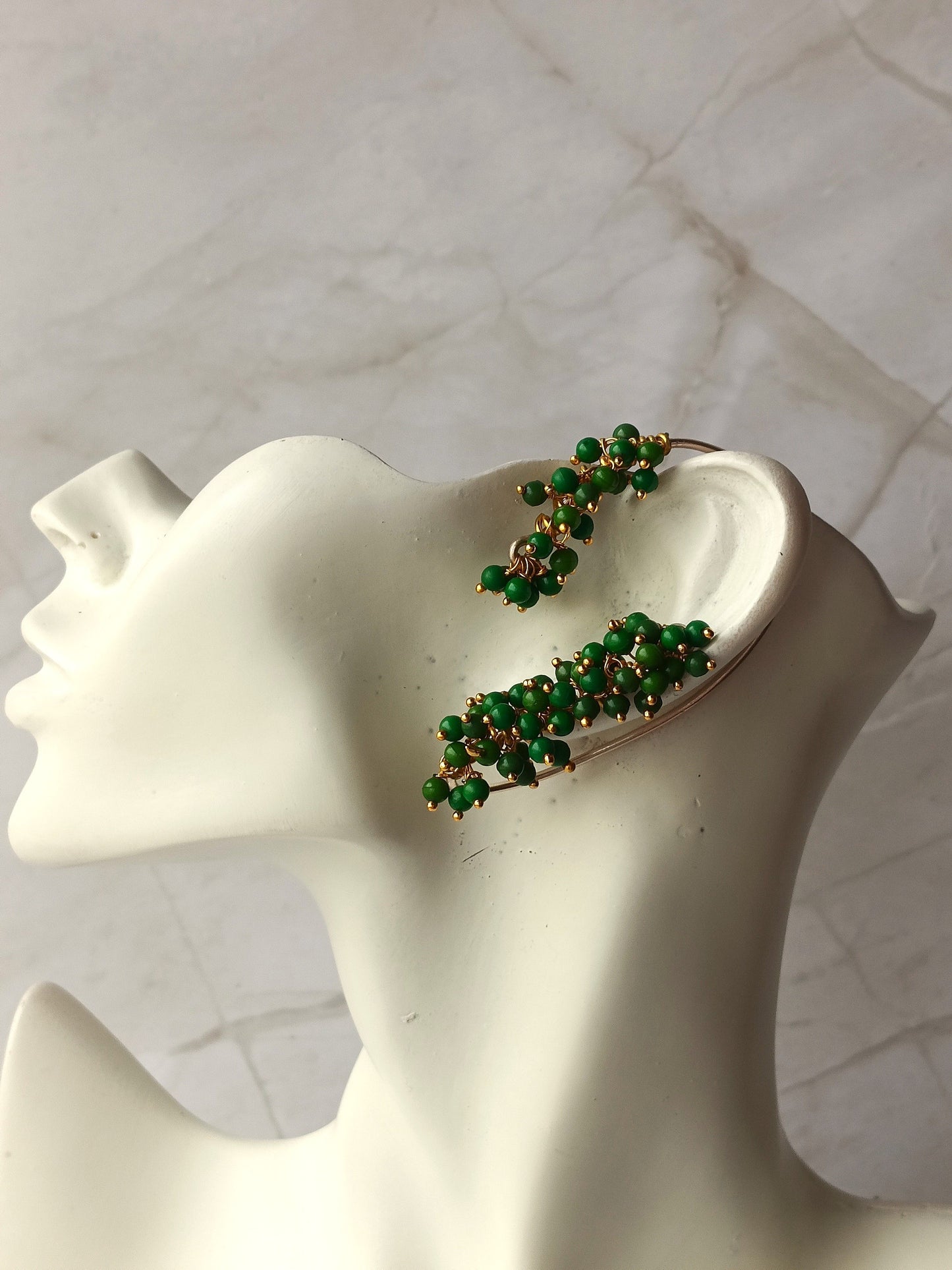 Emerald Vine Earcuffs