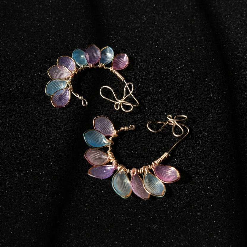 Aurora Petal Earcuffs