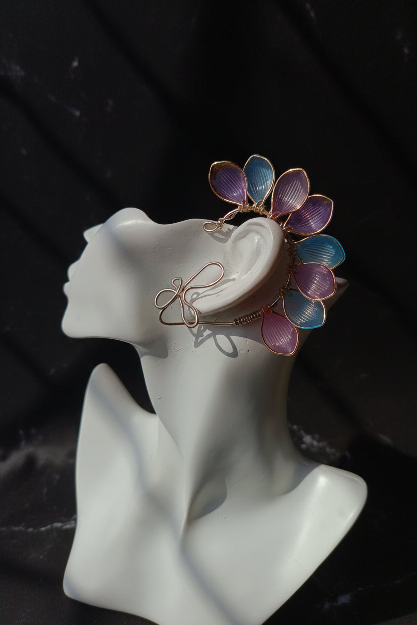 Aurora Petal Earcuffs
