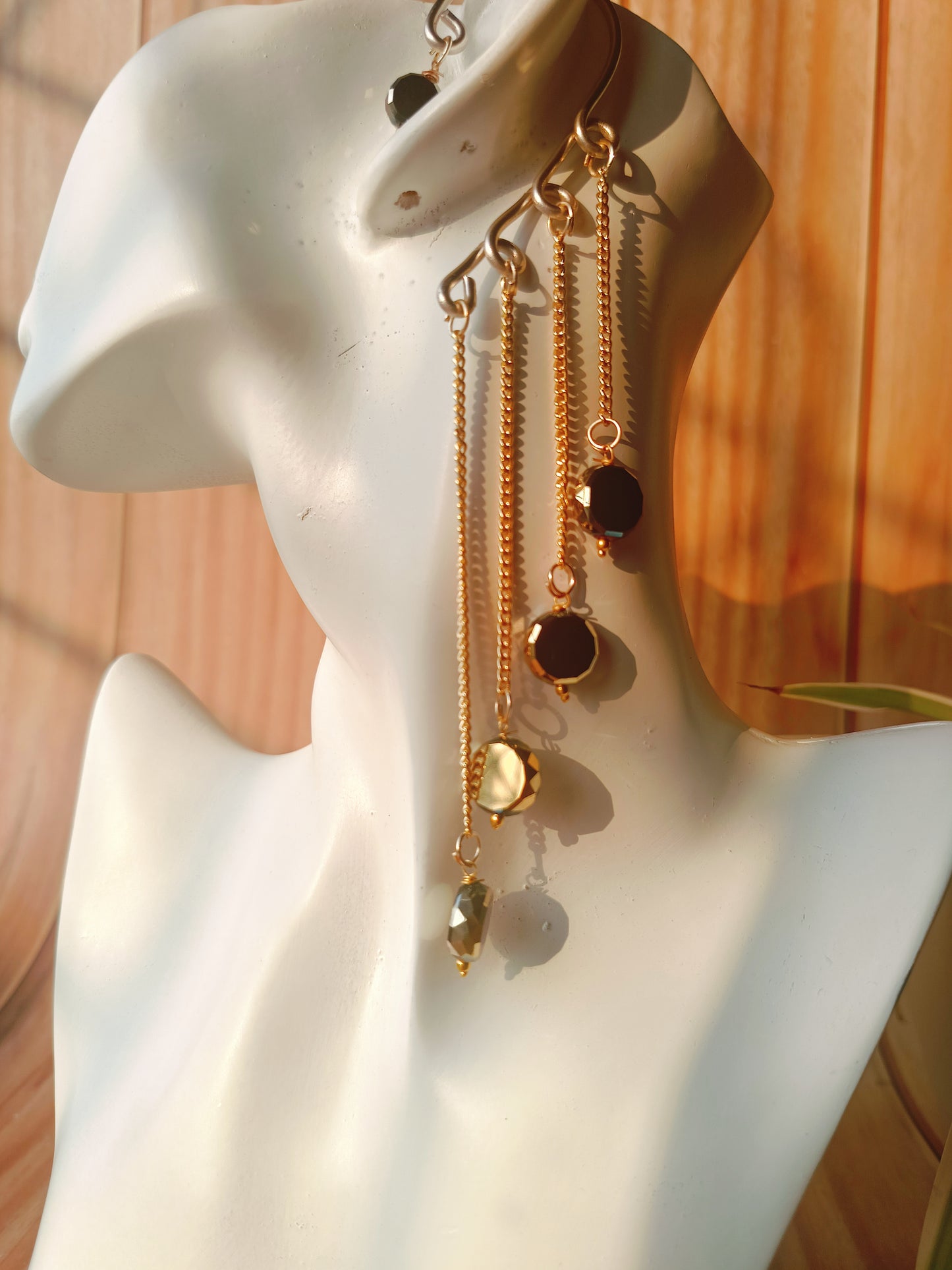 Golden Bling Layered Earcuff