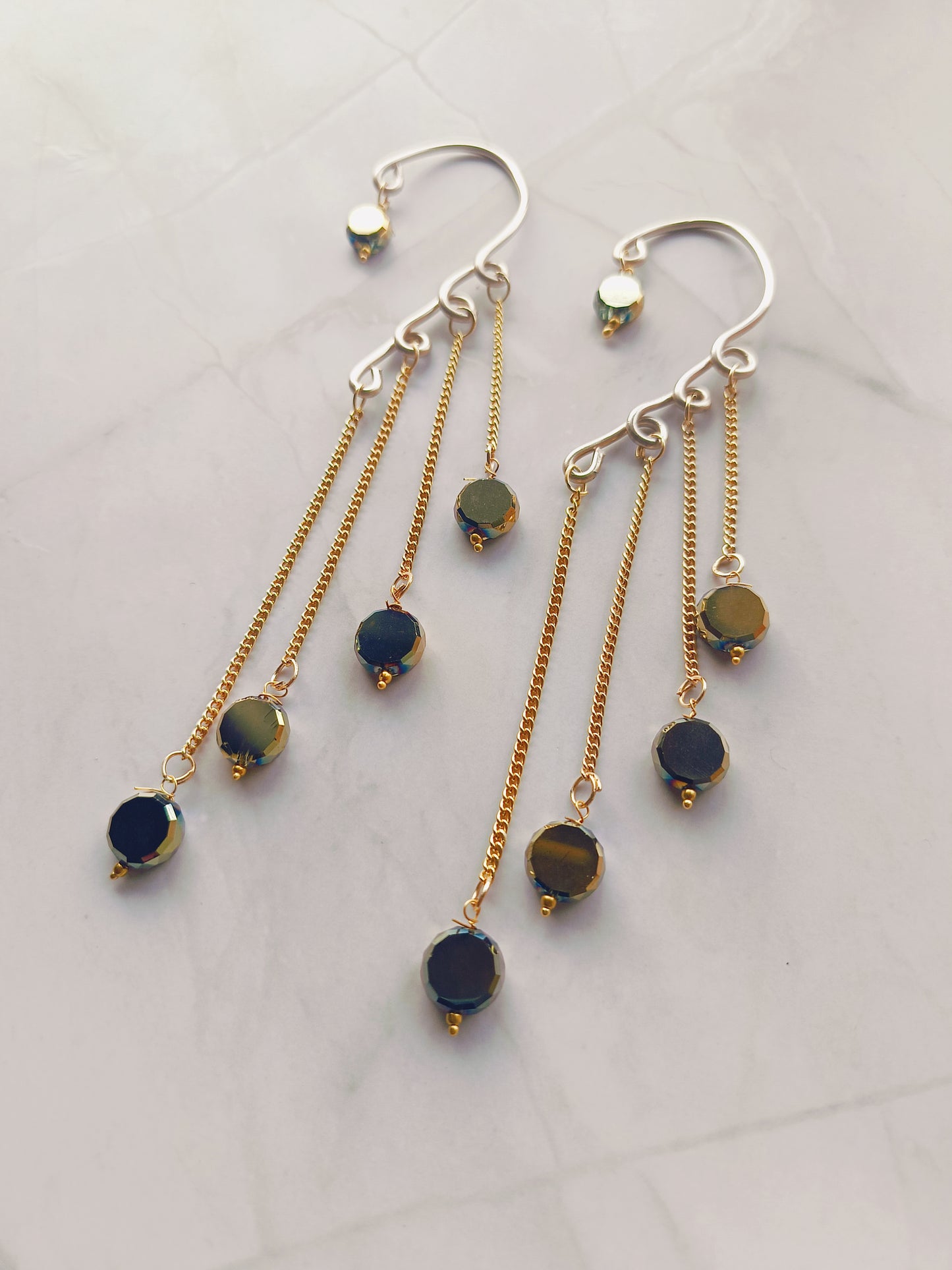 Golden Bling Layered Earcuff