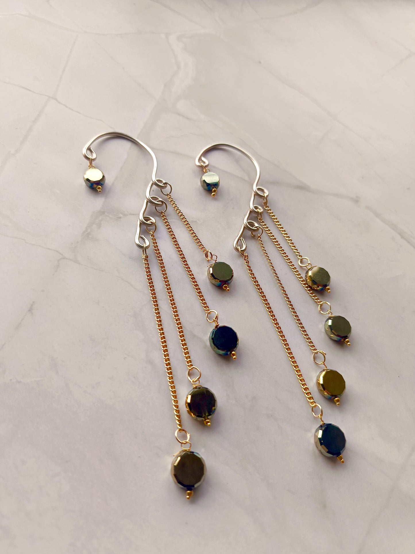 Golden Bling Layered Earcuff