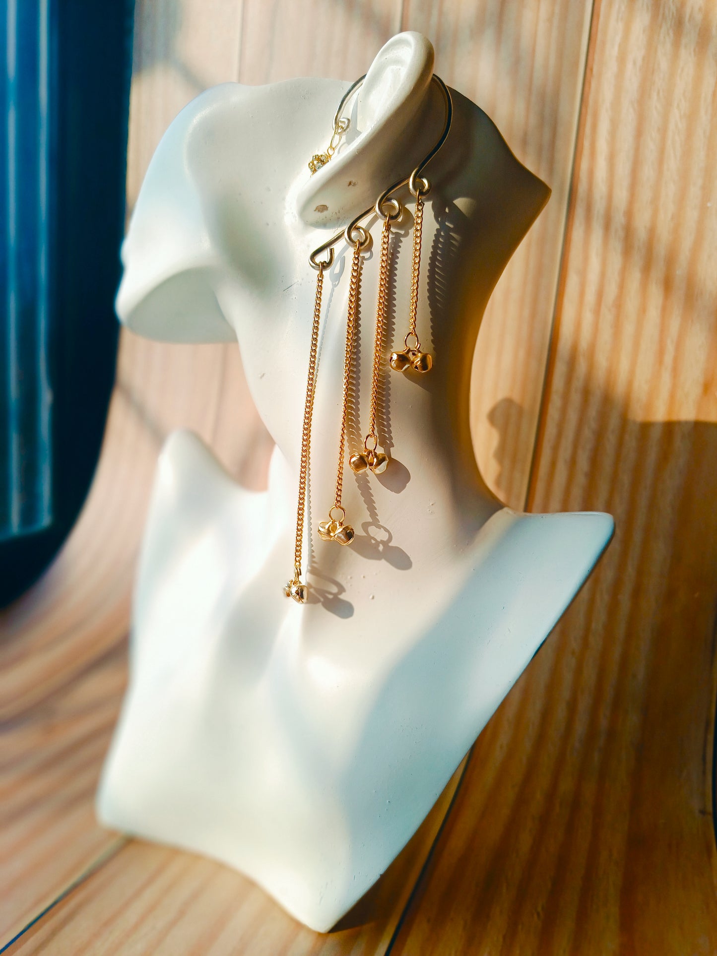 Golden Ghungroo Layered Earcuffs