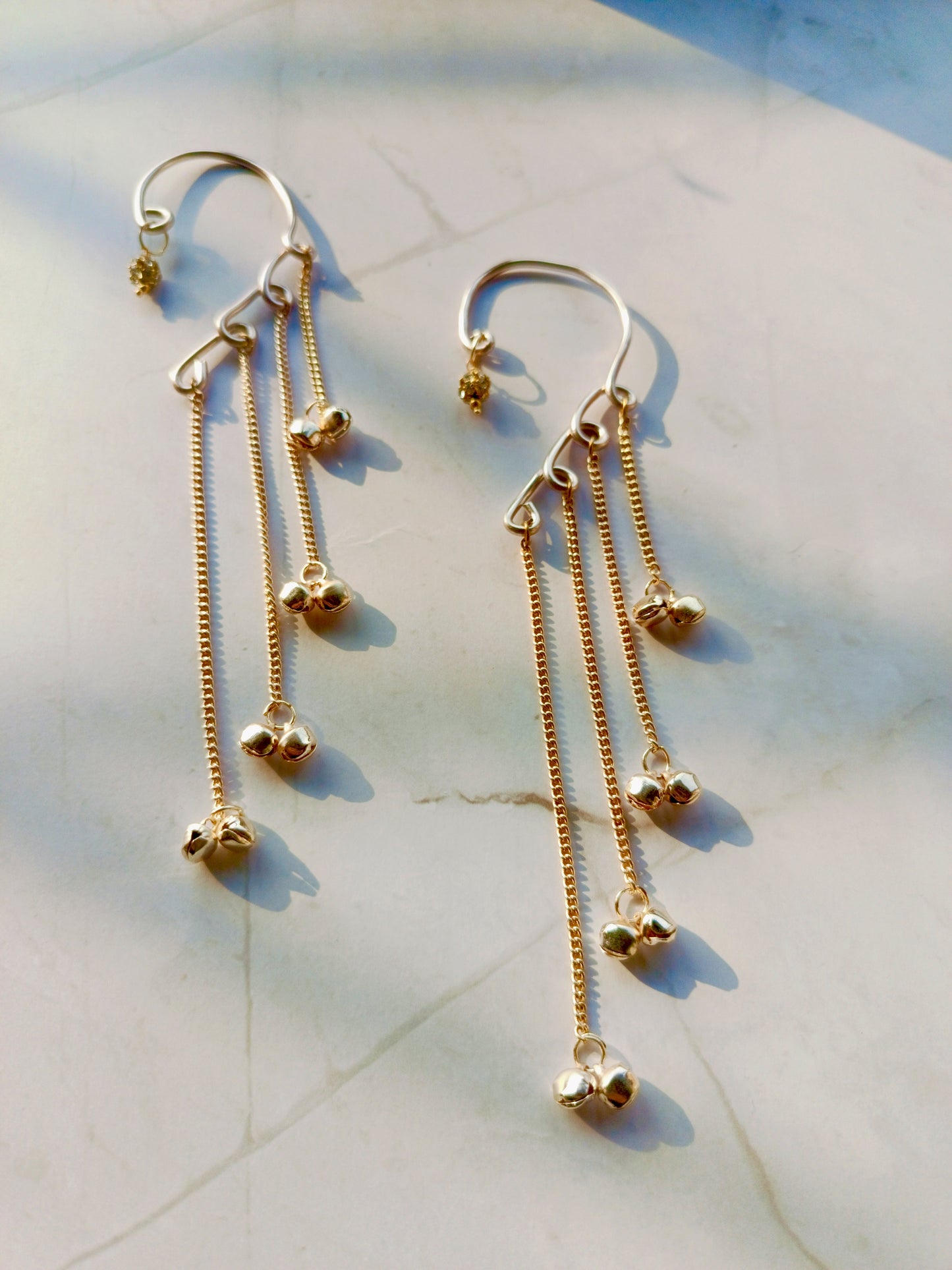 Golden Ghungroo Layered Earcuffs