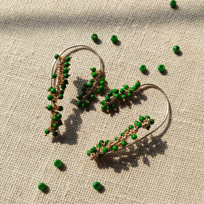 Emerald Vine Earcuffs