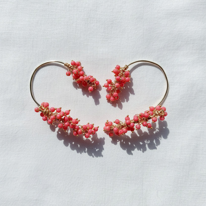 Pink Vine Earcuffs