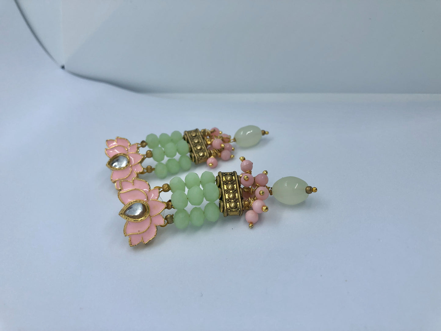 Ethnic Fusion: Pink and Green Set with a Modern Twist