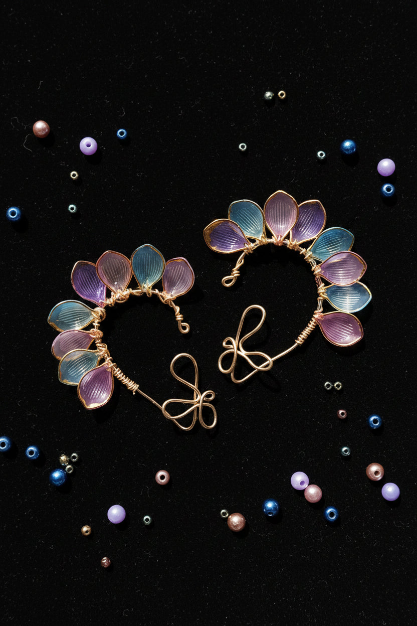Aurora Petal Earcuffs